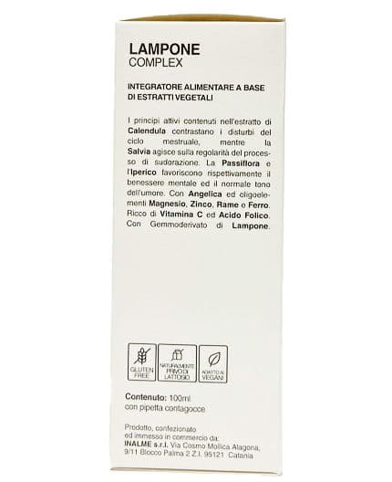 Lampone complex 100ml, Calendula, Iperico, Angelica, Acido folico, Rame, Zinco, disturbi mestruali, regolarità del ciclo in Multivitamine e minerali AlBio Sicily - Misilmeri, commercioVirtuoso.it