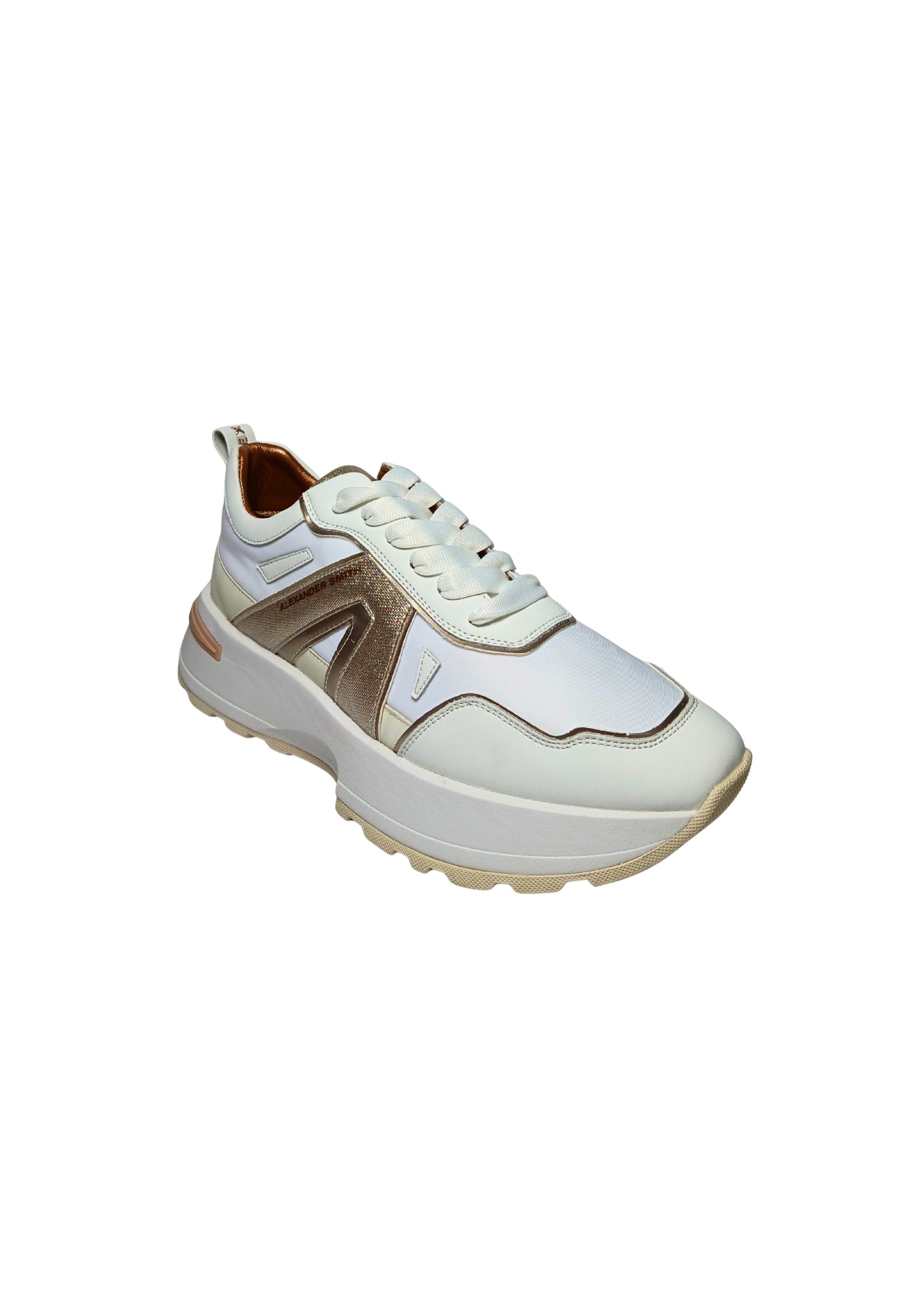 ALEXANDER SMITH Scarpe Donna Alexander Smith Liverpool Woman White Light Gold da donna in Sneaker casual Drestige - Casamassima, commercioVirtuoso.it