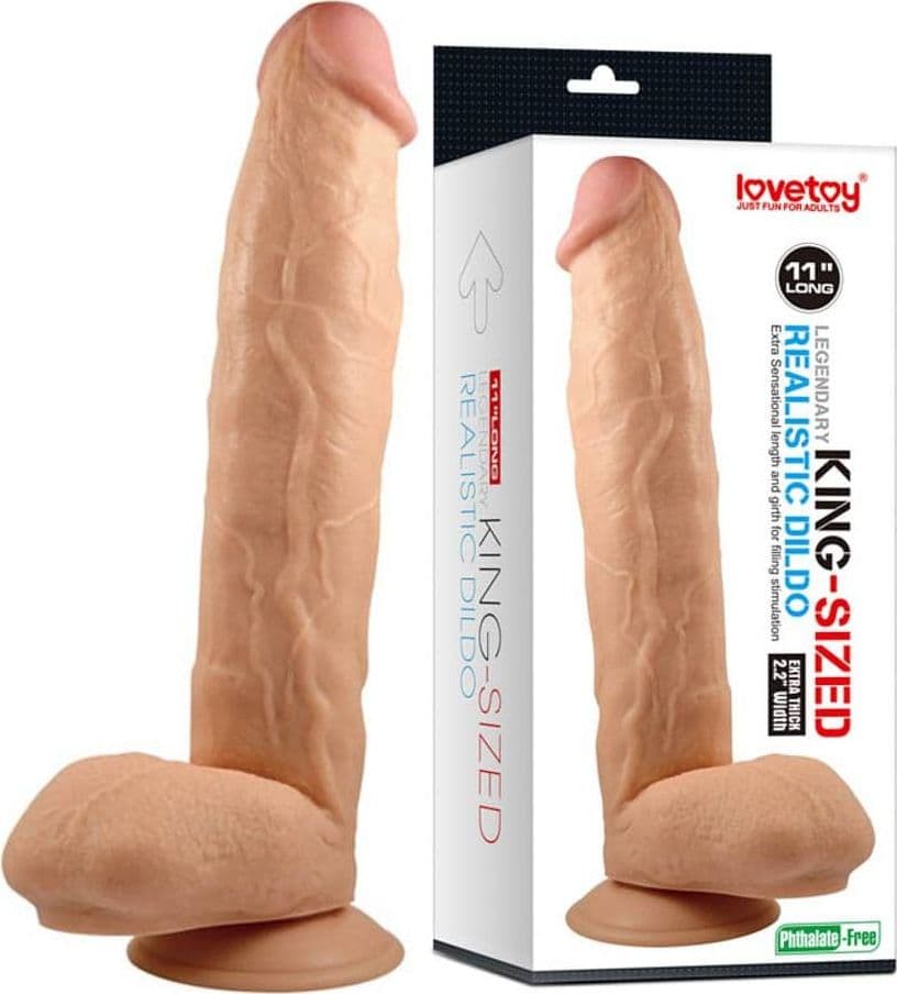 11" Legendary King-Sized Realistic Dildo realistico morbido gigante con testicoli e ventosa 28 cm in Dildo realistici Kondorama - Martinsicuro, commercioVirtuoso.it