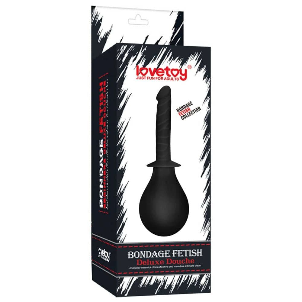 LOVETOY doccia anale con dildo realistico in silicone nero in prodotto Kondorama - Martinsicuro, commercioVirtuoso.it