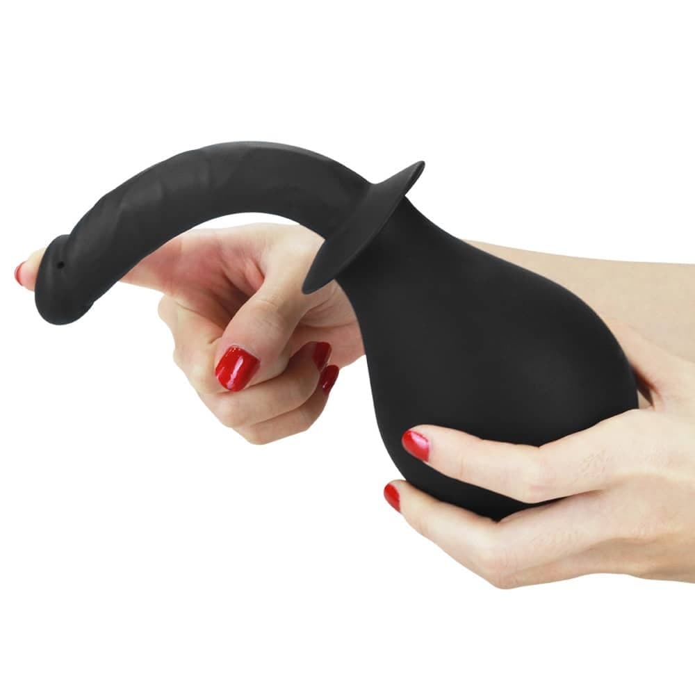 LOVETOY doccia anale con dildo realistico in silicone nero in prodotto Kondorama - Martinsicuro, commercioVirtuoso.it