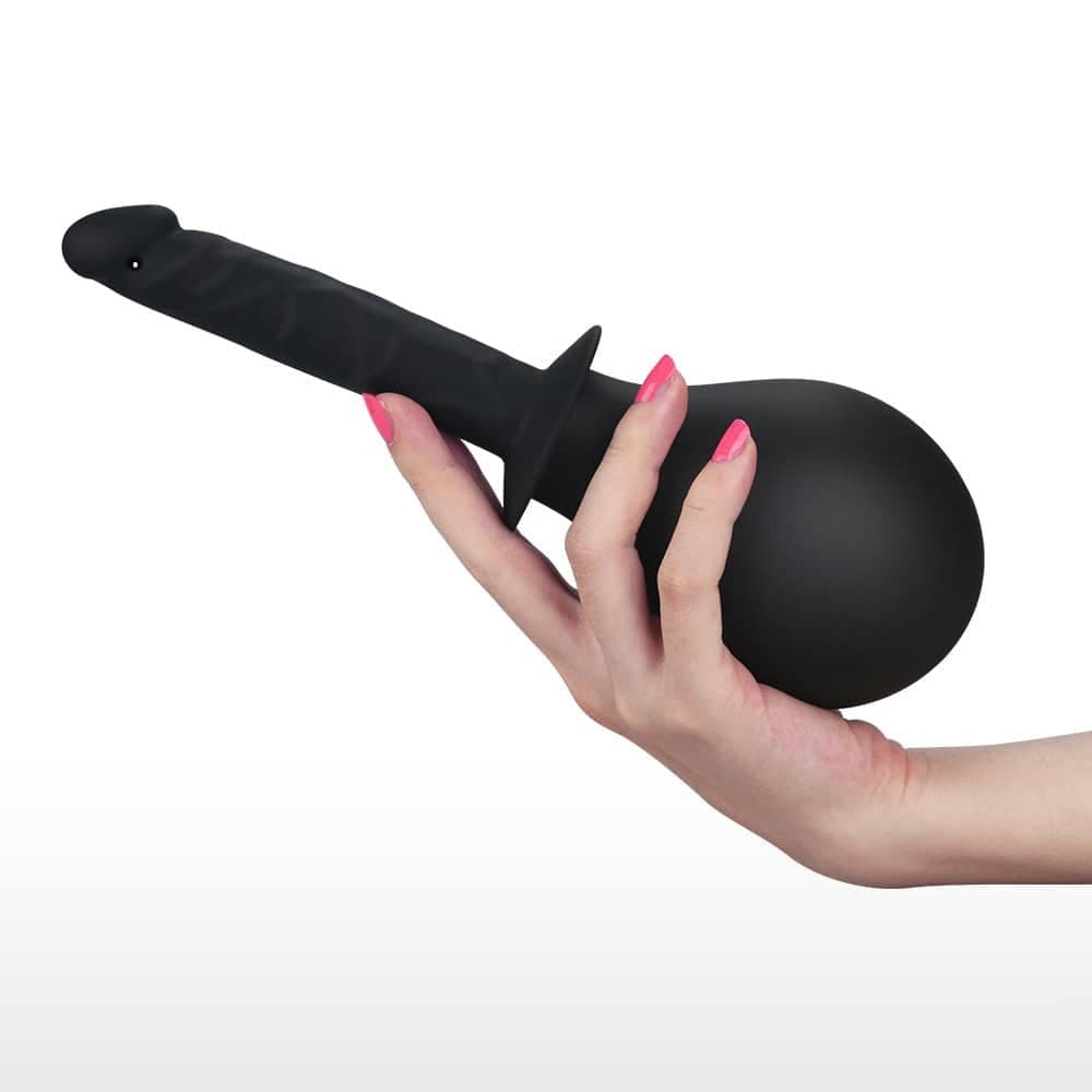 LOVETOY doccia anale con dildo realistico in silicone nero in prodotto Kondorama - Martinsicuro, commercioVirtuoso.it
