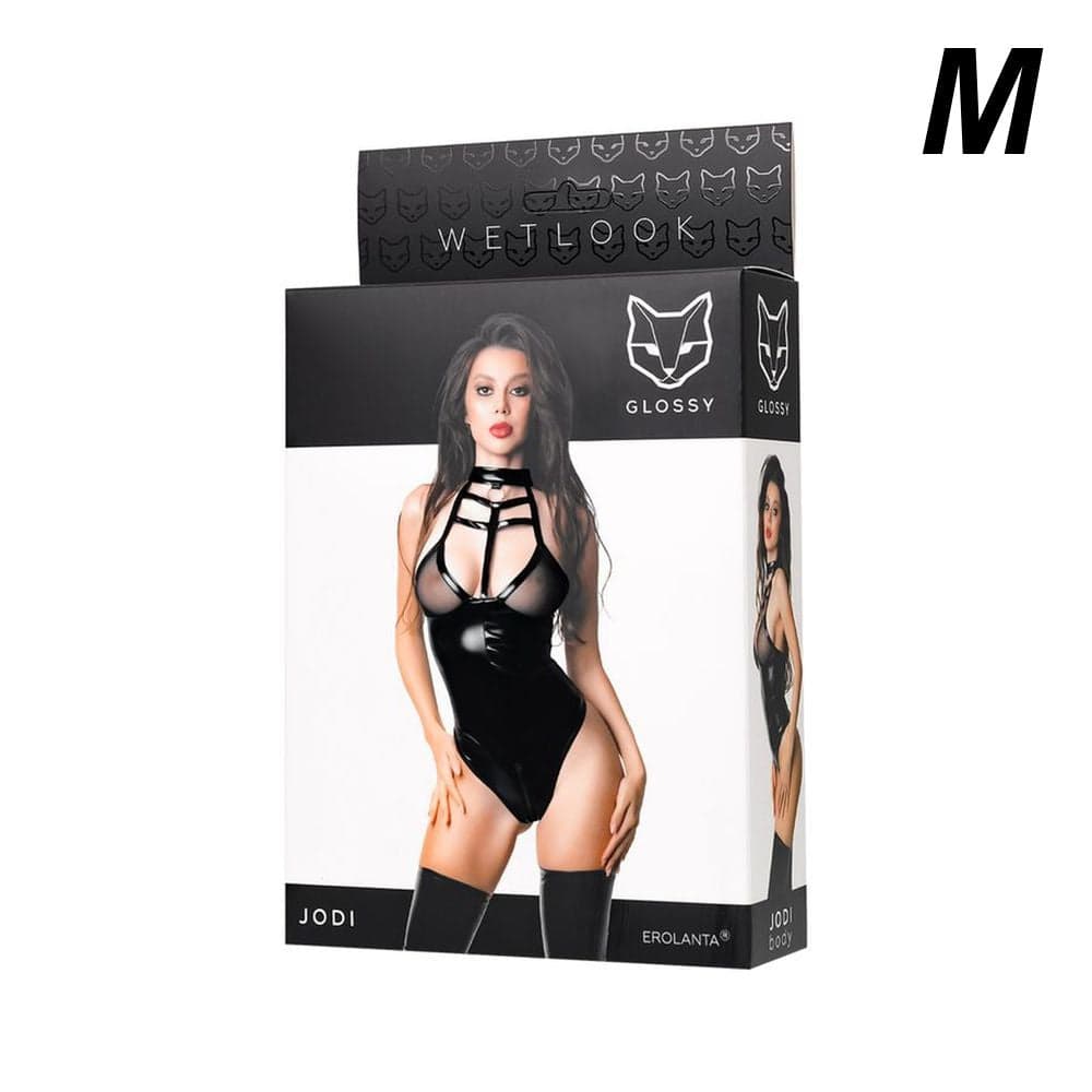 Glossy Jodi body da donna scollato Wetlook nero stringato con trasparenze taglia M in Body Kondorama - Martinsicuro, commercioVirtuoso.it