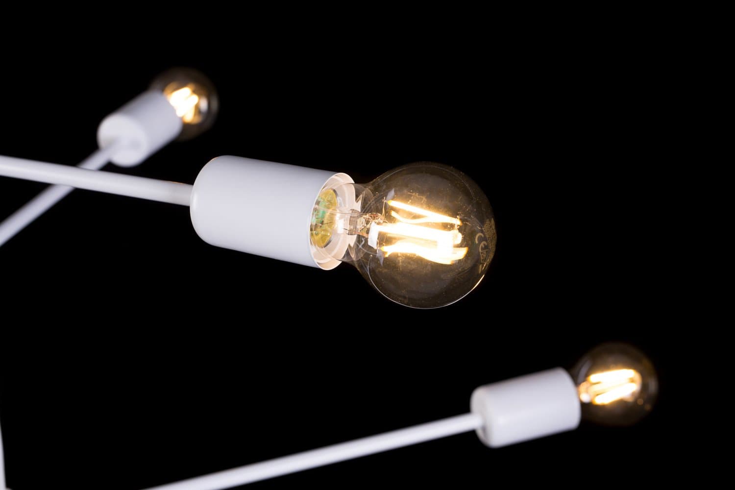 Lampadario Industrial 6 Luci Multiplo In Acciaio Bianco A Bracci in Lampade a sospensione LuceArt - Montecorvino Pugliano, commercioVirtuoso.it
