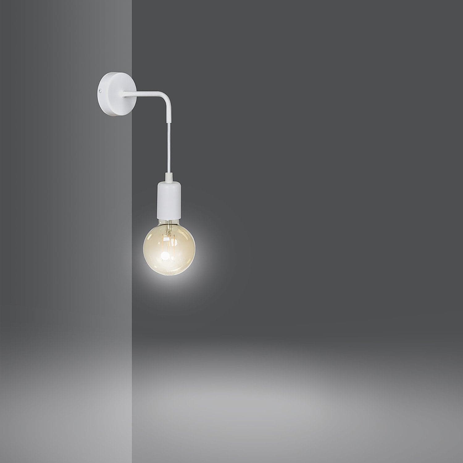Applique Industrial 1 Luce Multiplo In Acciaio Bianco in Applique LuceArt - Montecorvino Pugliano, commercioVirtuoso.it