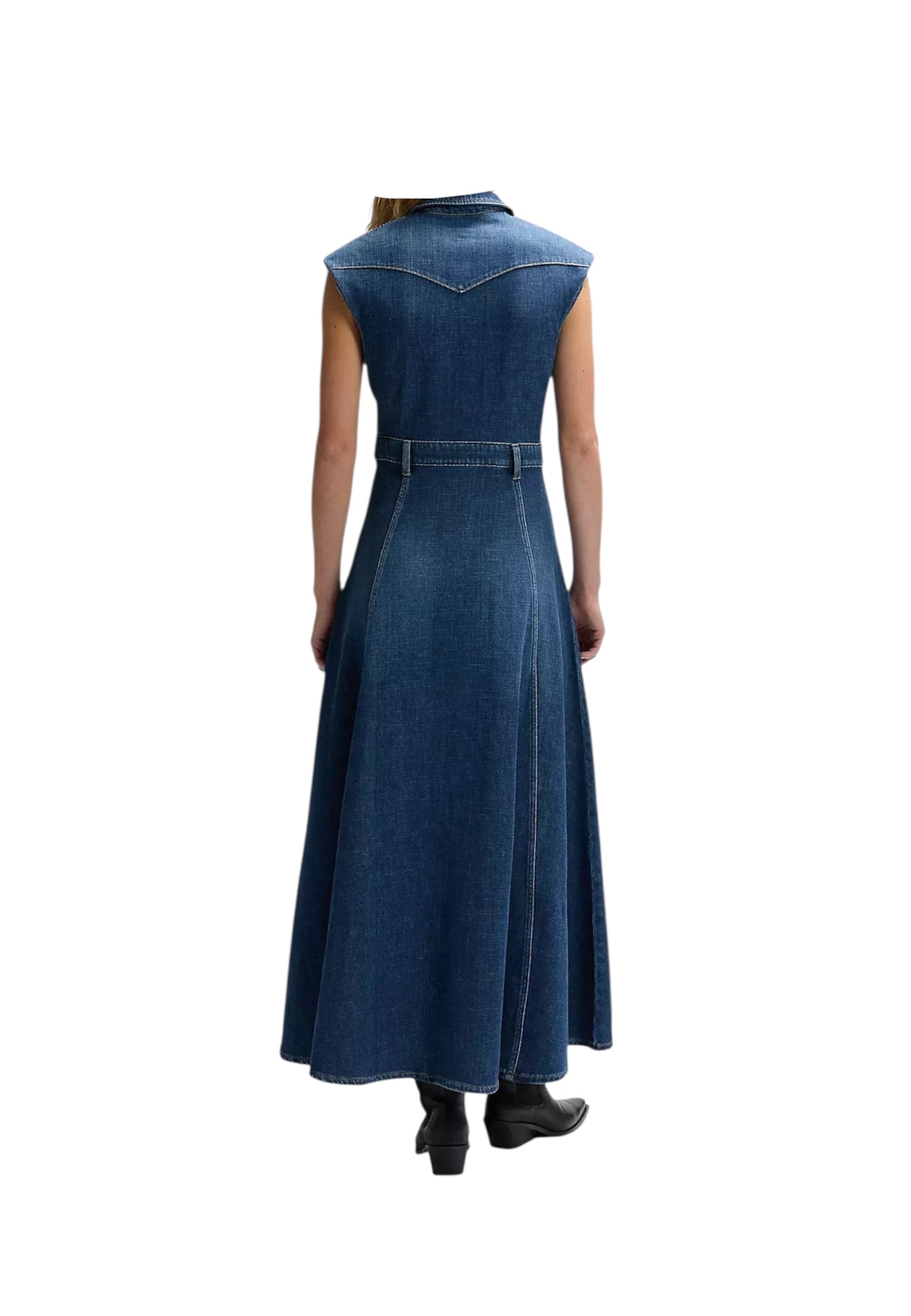 LEE JEANS Vestito lungo in jeans smanicato Donna con spallina da donna in Casual Drestige - Casamassima, commercioVirtuoso.it