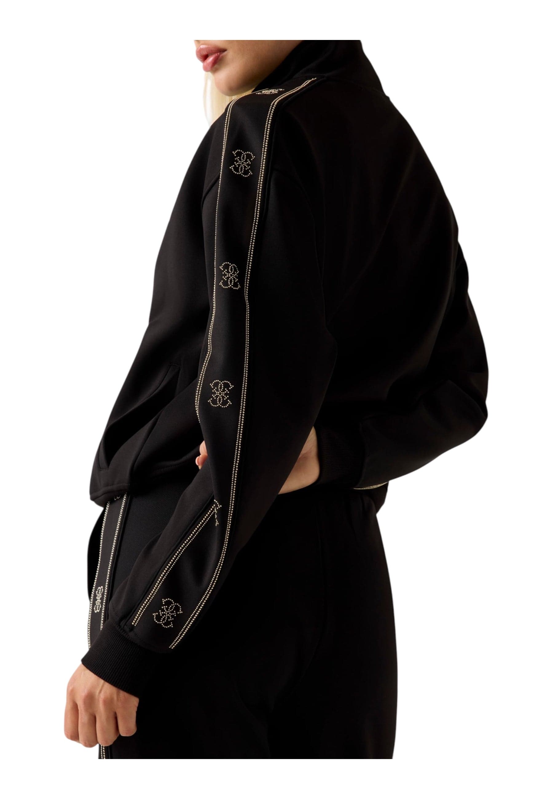 GUESS ACTIVEWEAR Felpa full zip Donna Guess Activewear da donna in Felpe senza cappuccio Drestige - Casamassima, commercioVirtuoso.it