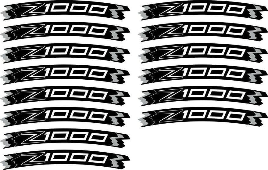 KIT STRISCE ADESIVE compatibili per CERCHI 17 MOTO KAWASAKI Z1000 - GIALLO FLUO in Decalcomanie adesivi e magneti LabelBike - Bibbiano, commercioVirtuoso.it