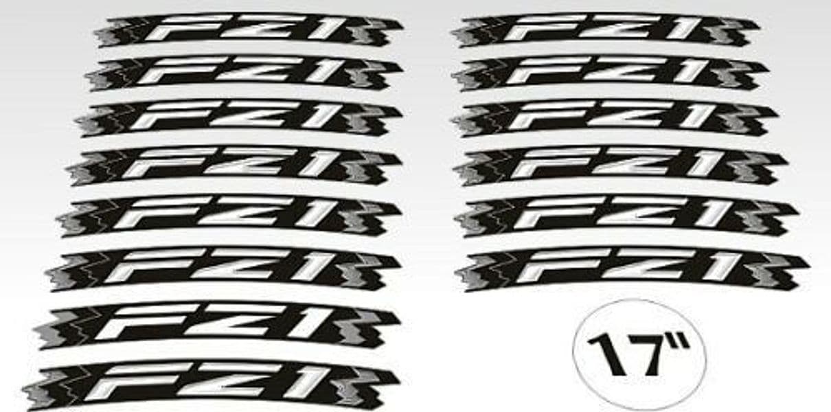 KIT STRISCE ADESIVE compatibili per CERCHI 17 MOTO NAKED YAMAHA FZ1 GIALLO FLUO in Decalcomanie adesivi e magneti LabelBike - Bibbiano, commercioVirtuoso.it