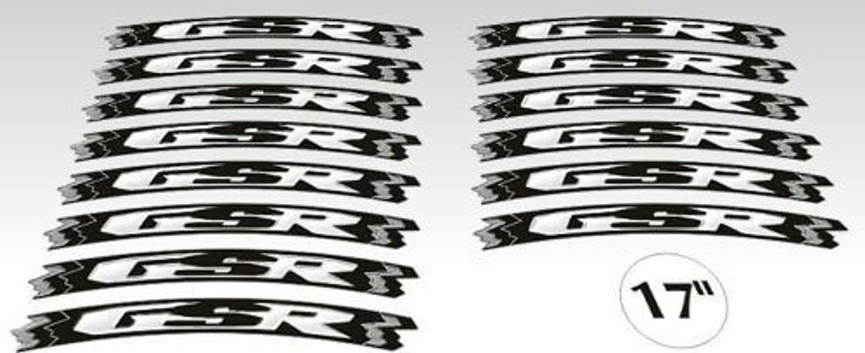 KIT STRISCE ADESIVE compatibili per CERCHI 17 MOTO SUZUKI GSR - GIALLO FLUO in Decalcomanie adesivi e magneti LabelBike - Bibbiano, commercioVirtuoso.it