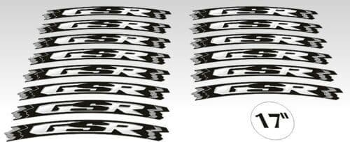 KIT STRISCE ADESIVE compatibili per CERCHI 17 MOTO SUZUKI GSR - GIALLO FLUO in Decalcomanie adesivi e magneti LabelBike - Bibbiano, commercioVirtuoso.it