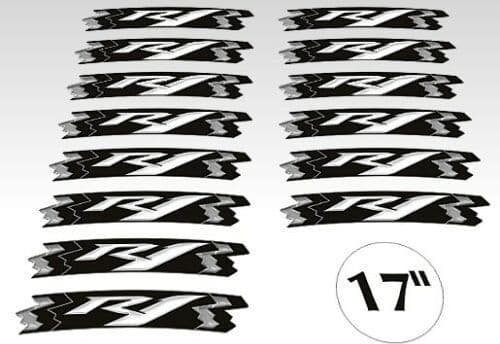 KIT STRISCE ADESIVE compatibili per CERCHI 17 MOTO YAMAHA YZF-R1 GIALLO FLUO in Decalcomanie adesivi e magneti LabelBike - Bibbiano, commercioVirtuoso.it