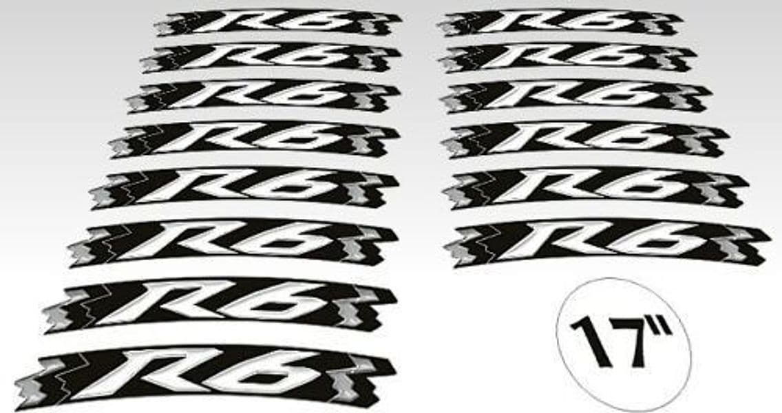 KIT STRISCE ADESIVE compatibili per CERCHI 17 MOTO YAMAHA YZF-R6 GIALLO FLUO in Decalcomanie adesivi e magneti LabelBike - Bibbiano, commercioVirtuoso.it