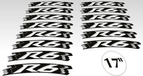KIT STRISCE ADESIVE compatibili per CERCHI 17 MOTO YAMAHA YZF-R6 GIALLO FLUO in Decalcomanie adesivi e magneti LabelBike - Bibbiano, commercioVirtuoso.it