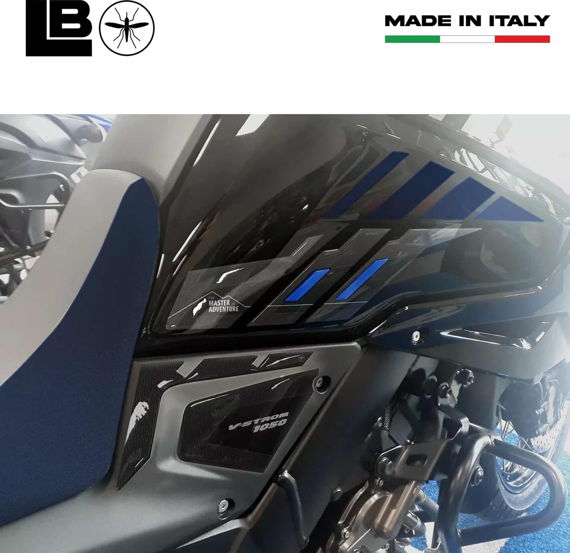 Kit completo Adesivi 3D protezioni compatibili con moto Suzuki V-Strom 1050 Blu in Decalcomanie adesivi e magneti LabelBike - Bibbiano, commercioVirtuoso.it