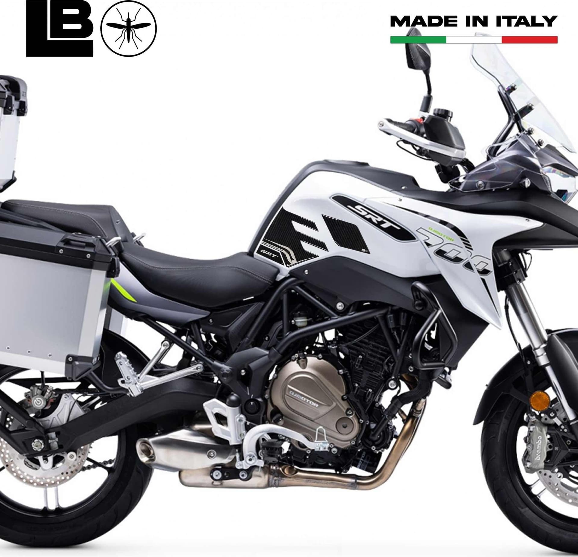 Adesivi 3D Protezioni Laterali Serbatoio moto compatibile con QJ Motor SRT 700 in Paraserbatoio LabelBike - Bibbiano, commercioVirtuoso.it