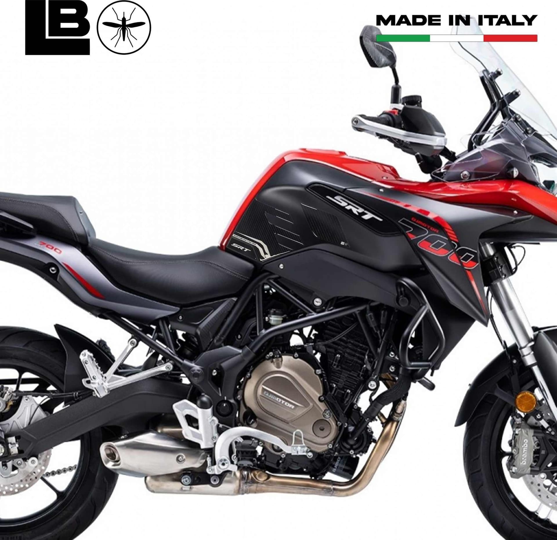 Adesivi 3D Protezioni Laterali Serbatoio moto compatibile con QJ Motor SRT 700 in Paraserbatoio LabelBike - Bibbiano, commercioVirtuoso.it