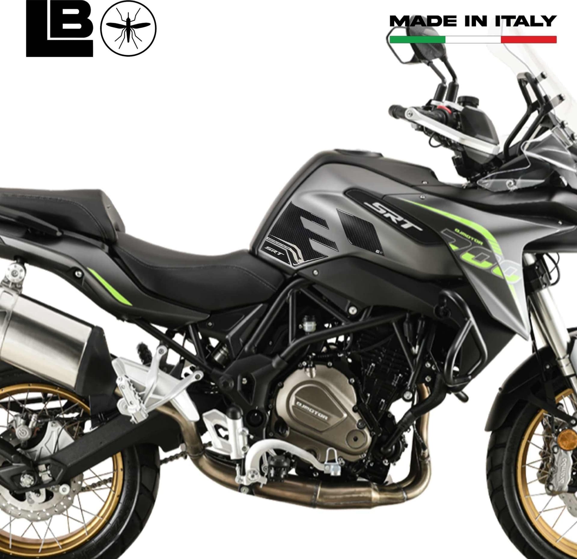Adesivi 3D Protezioni Laterali Serbatoio moto compatibile con QJ Motor SRT 700 in Paraserbatoio LabelBike - Bibbiano, commercioVirtuoso.it