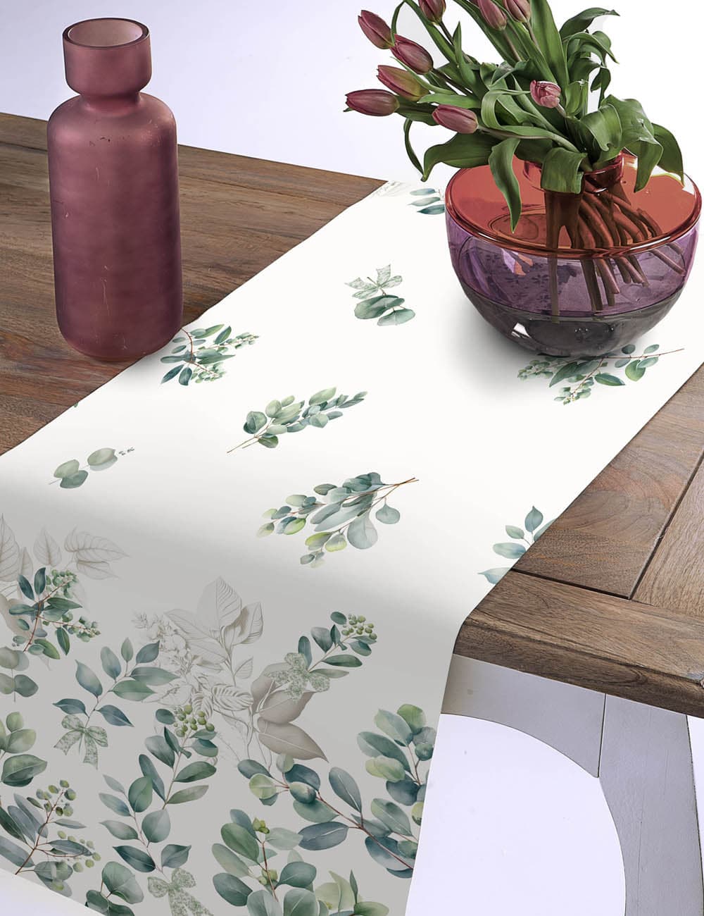 Runner Tessitura Randi Laurel 50 x 150 CM Cotone in Runner The King Luxury - San Marcellino, commercioVirtuoso.it