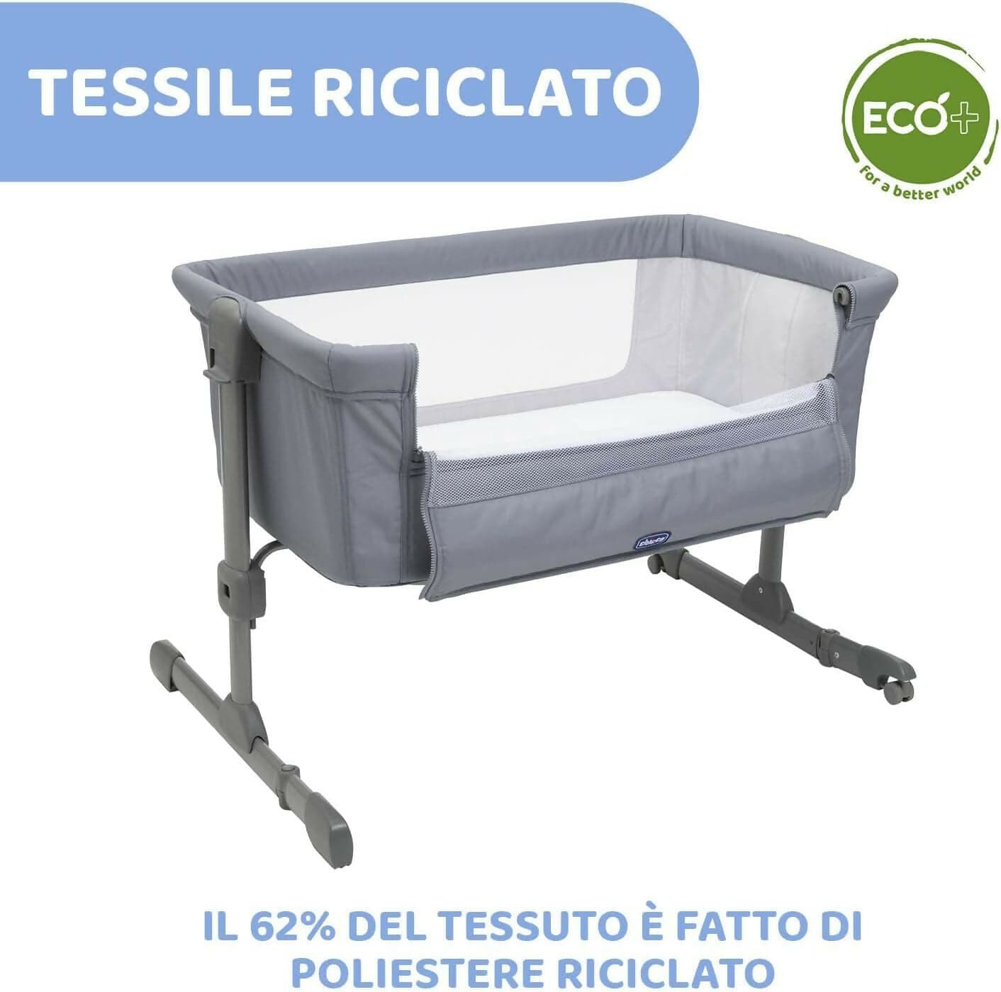 CHICCO Next2Me Essential - Culla Neonato, Compatibile Con Diversi Letti, Altezza Regolabile, Inclinabile, Buona Circolazione Dell'Aria, Materasso E Borsa Inclusi, Vari Colori Disponibili, Stone Re_Lux E Dove Re_Lux in Lettini da affiancare Sanitaria Gioia del Bimbo - Villa San Giovanni, commercioVirtuoso.it