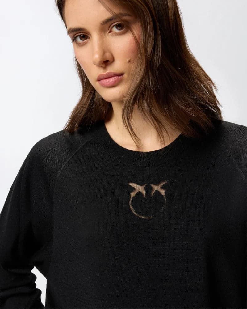 Pinko LANZAROTE MAGLIA LANA LOGO IN FW25 da donna in Maglioni Drestige - Casamassima, commercioVirtuoso.it