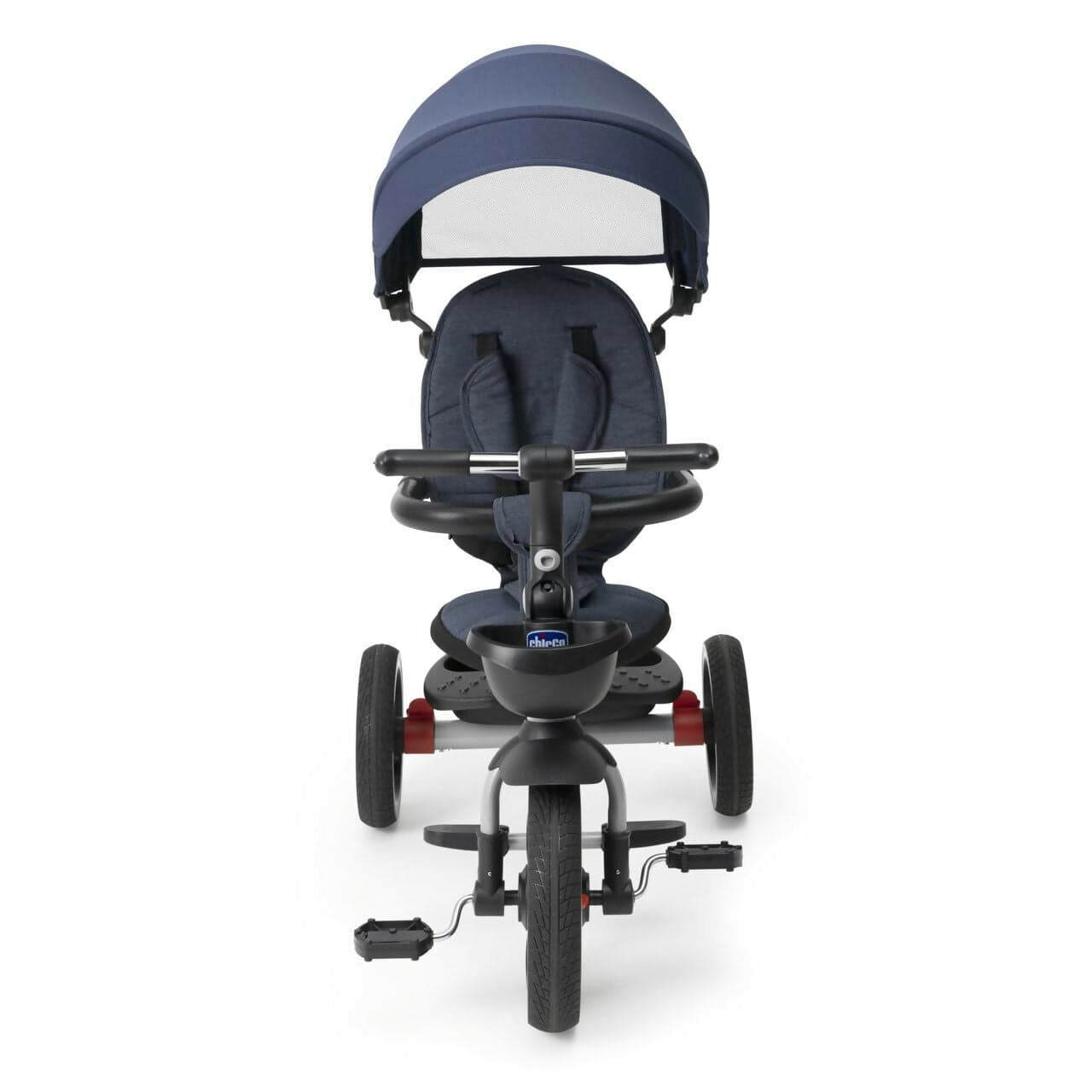 CHICCO Triciclo Evolutivo Bambini 4in1 segue la crescita del bambino - Telaio in Metallo - Ruote in Gomma EVA - Cintura a 4 Punti - Maniglione Telescopico e Cappottina Rimovibili - Passeggino con Seduta Reversibile - Cestino - colore BLU in Bici per bambini Sanitaria Gioia del Bimbo - Villa San Giovanni, commercioVirtuoso.it