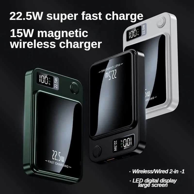 Power Bank magnetico da 22,5 W, 10000 mAh, caricabatterie rapido wireless da 15 W, per batteria esterna portatile Mag-safe, compatibile con iPhone 14 13 12/13 12 Mini/Pro/Max/Plus (10000 in Power bank portatili Unicmarket.eu - Bologna, commercioVirtuoso.it