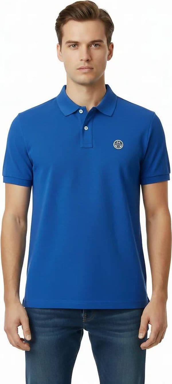 Polo North&Sails per uomo a manica corta cotone 100% due bottoni in Polo Loweconomy - Marineo, commercioVirtuoso.it