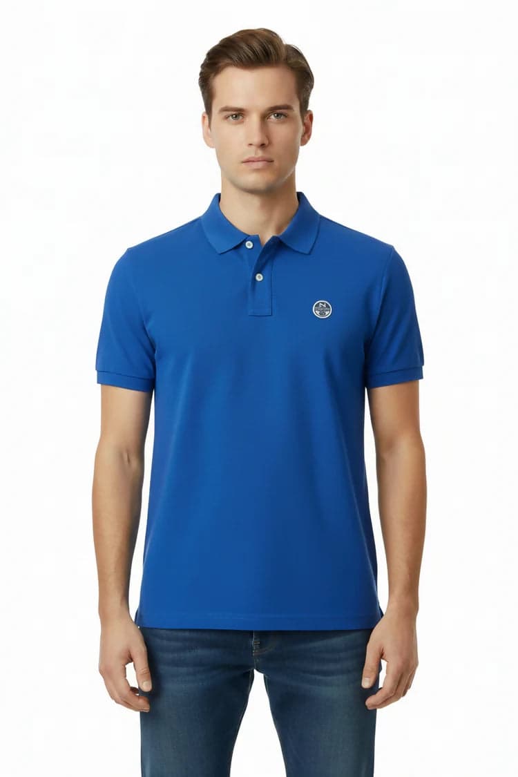 Polo North&Sails per uomo a manica corta cotone 100% due bottoni in Polo Loweconomy - Marineo, commercioVirtuoso.it