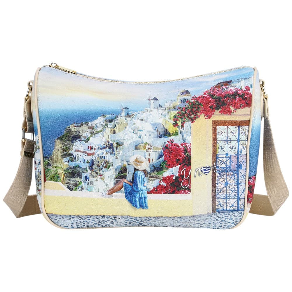 YNot borsa a tracolla shoulder bag stampa Greek Summer YES370S5