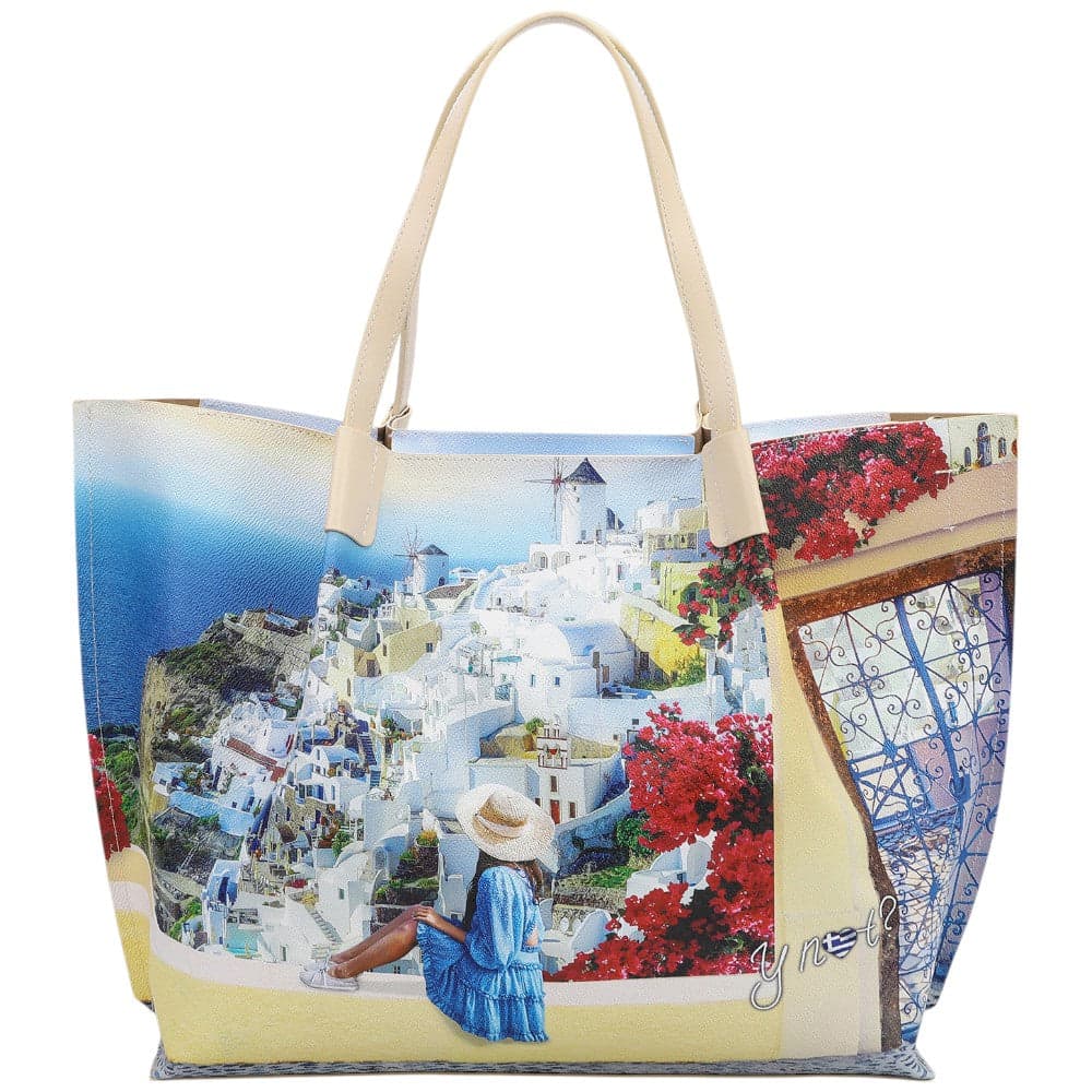 YNot shopping bag large stampa Greek Summer YES707S5 Borse YNot