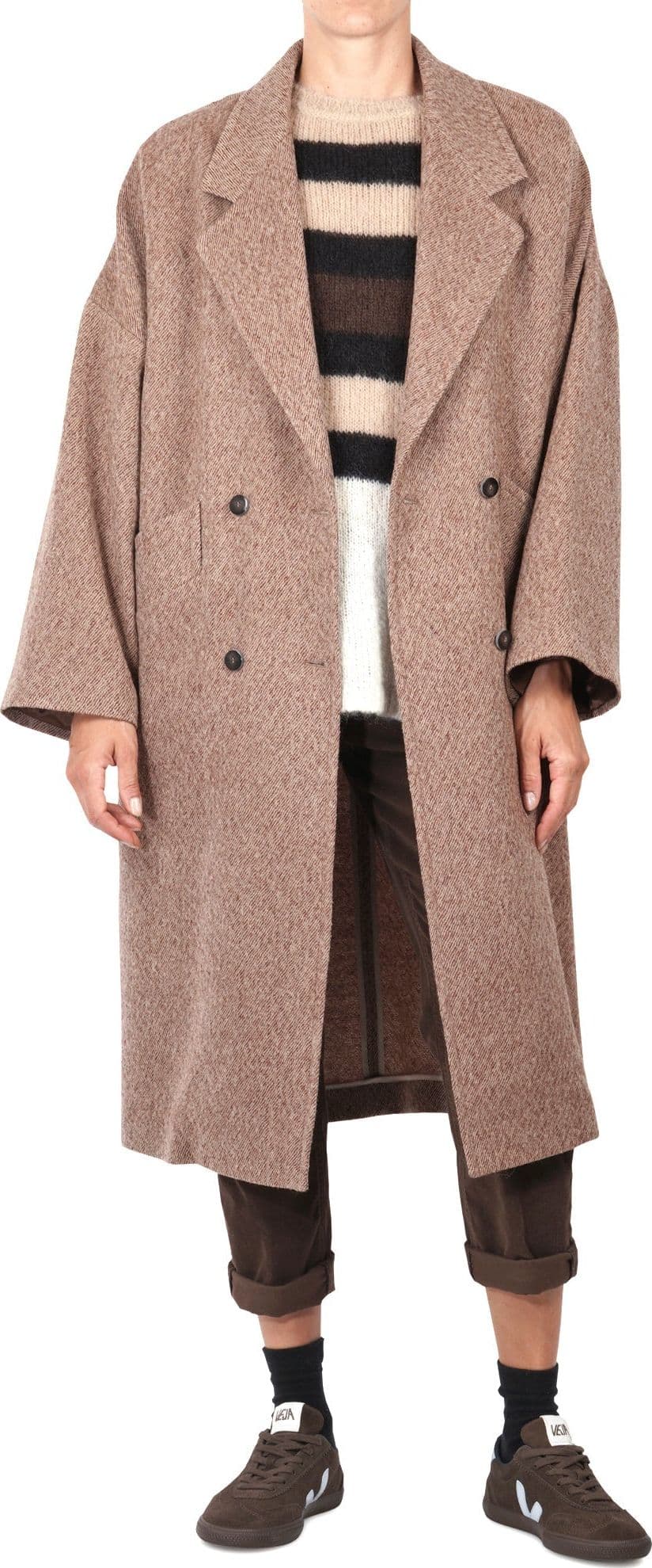 Alysi - Cappotto - 460735 - Beige/Marrone da donna in Cappotti Drestige - Casamassima, commercioVirtuoso.it