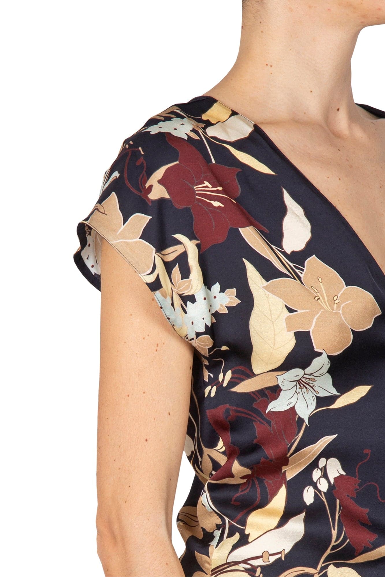 JUCCA Jucca - Blusa - 451164 - Fantasia nero da donna in Bluse e camicie Drestige - Casamassima, commercioVirtuoso.it