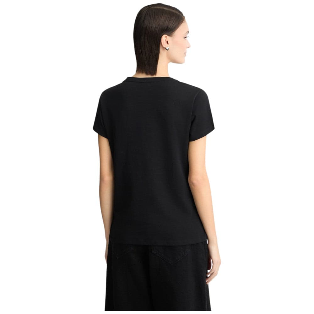 Liu Jo t-shirt nera logo con strass TA5170JS923 M9121 T-shirt Liu Jo