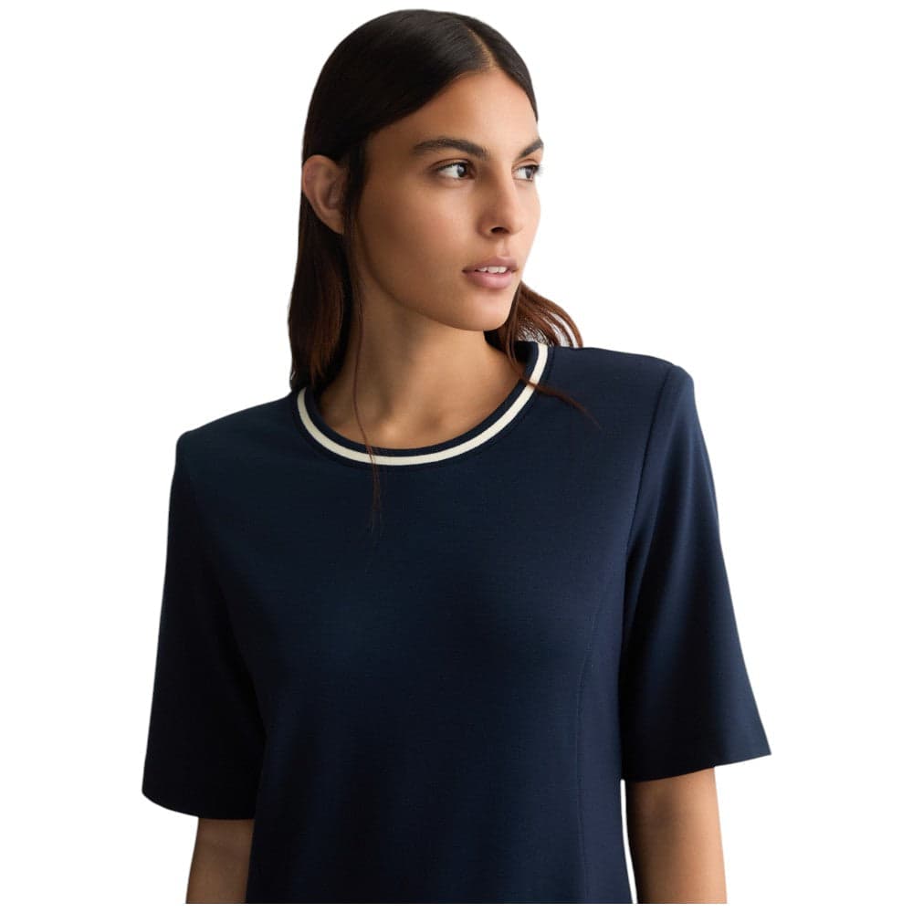 Liu Jo abito corto blu in jersey con bottoni TA5292JS182 93922 Vestiti Liu Jo