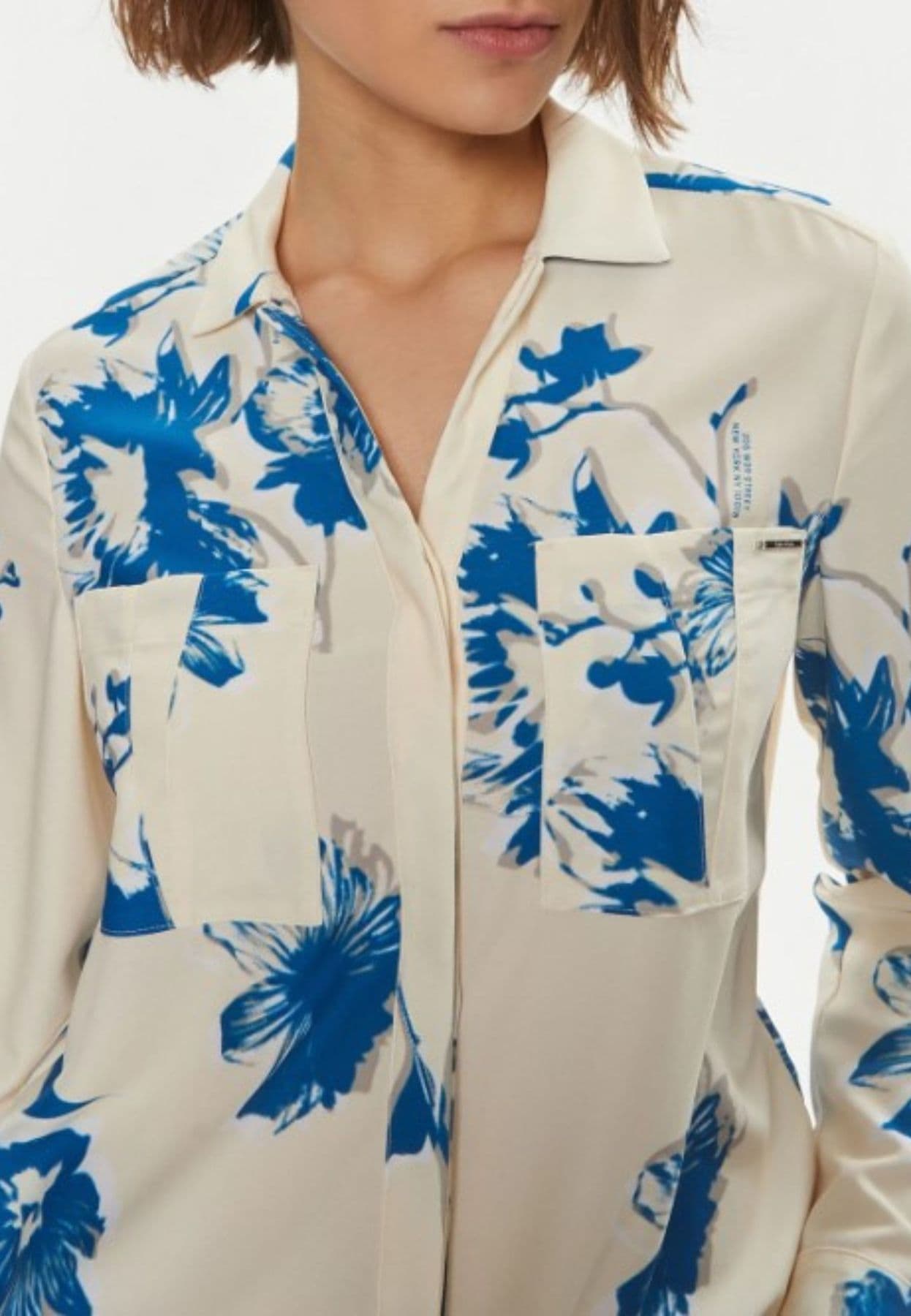 calvin klein CAMICIA POCKET BLOUSE LONG SLEEVE da donna in Bluse e camicie Drestige - Casamassima, commercioVirtuoso.it