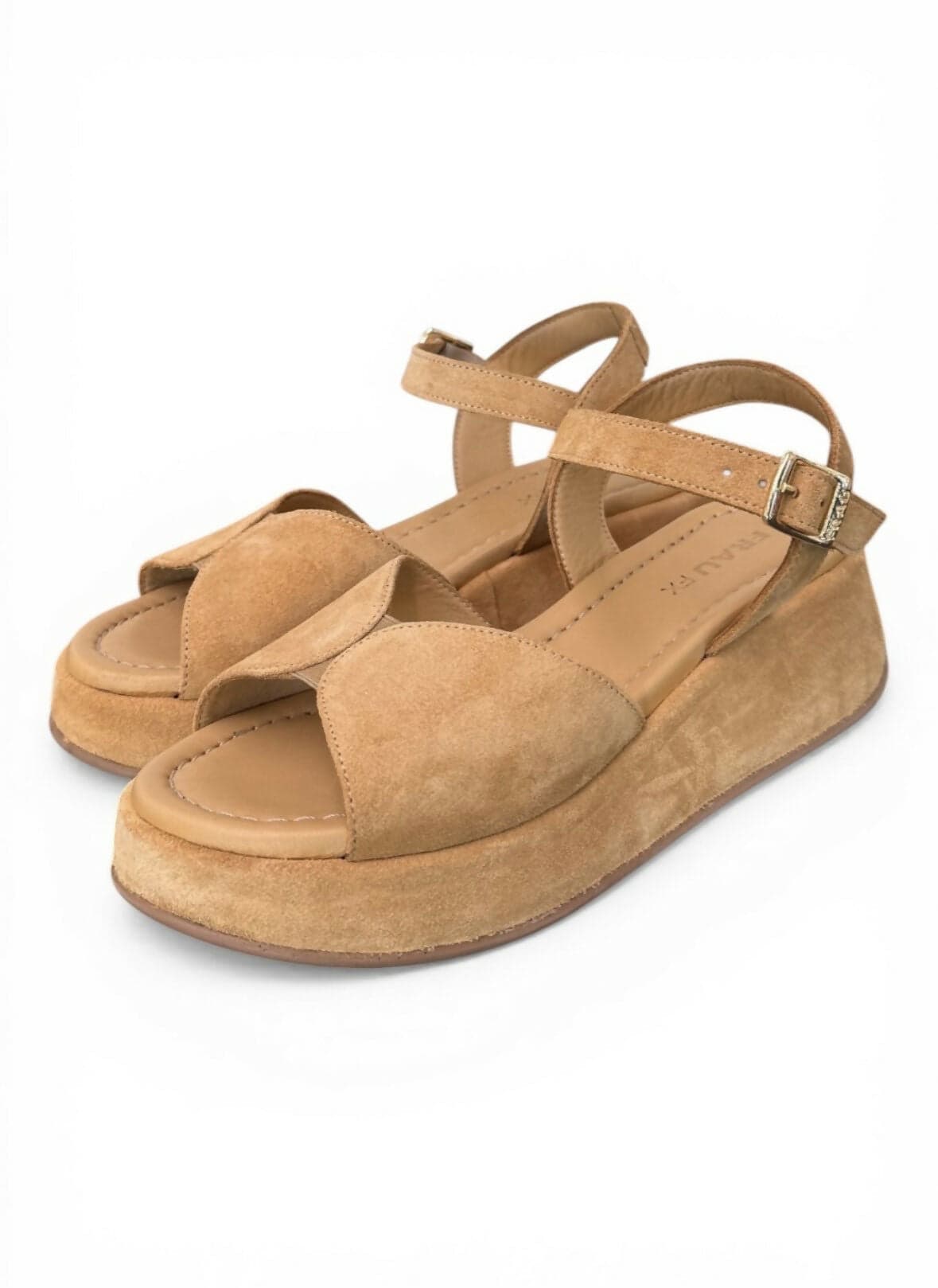 Frau Donna Sandali con plateau in pelle scamosciata in Ciabatte moda Cantali Calzature - Randazzo, commercioVirtuoso.it