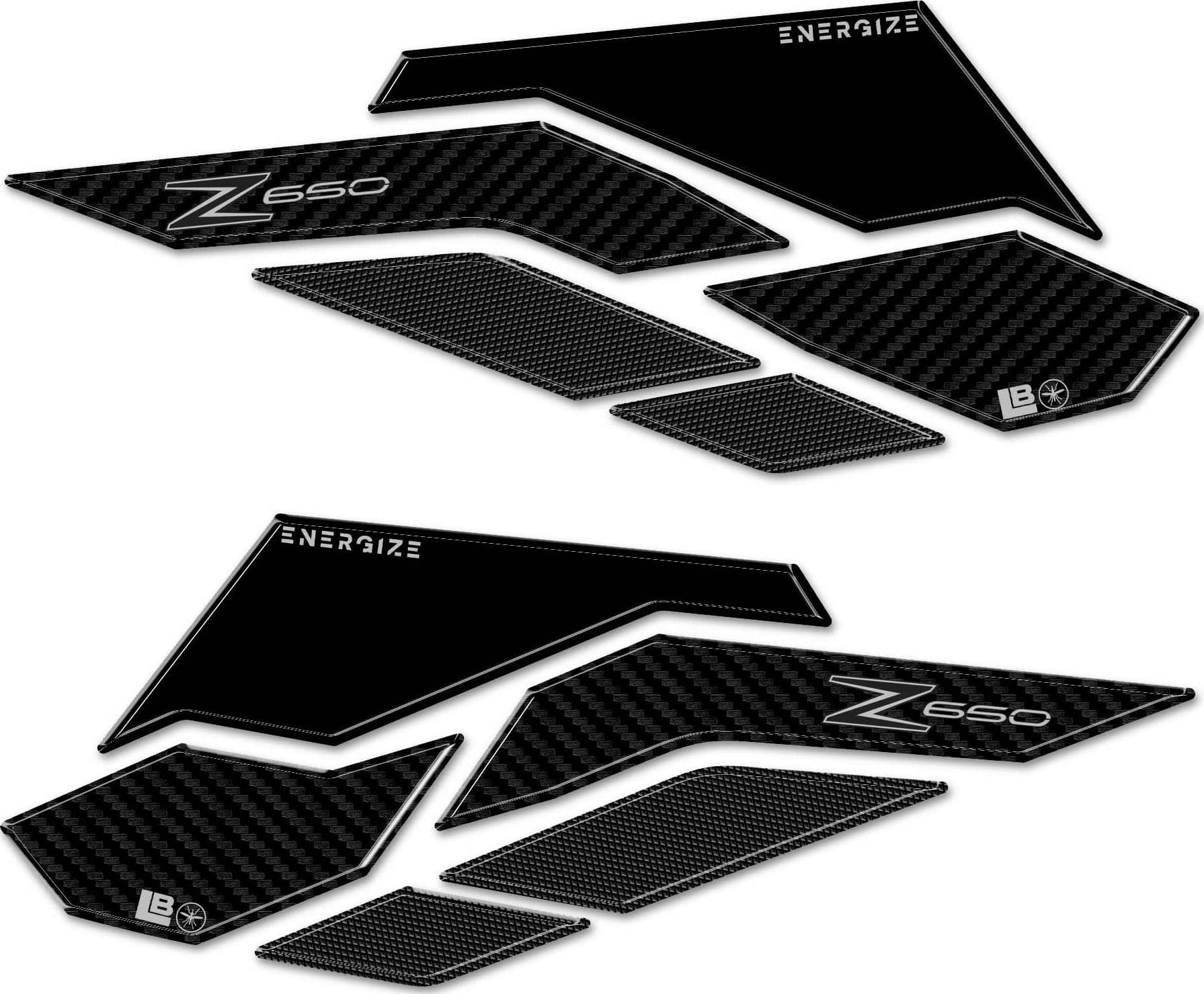 Adesivi 3D Protezioni Laterali serbatoio compatibili con Kawasaki Z650 2023-2025 in Decalcomanie adesivi e magneti LabelBike - Bibbiano, commercioVirtuoso.it