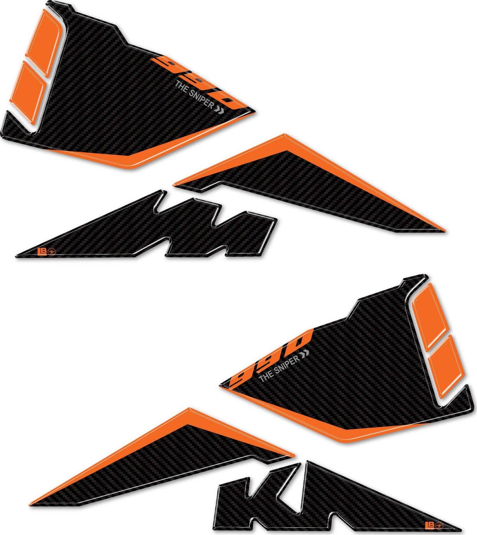 Adesivi 3D compatibili con KTM 990 Duke 2024-2025 Protezioni laterali serbatoio in Decalcomanie adesivi e magneti LabelBike - Bibbiano, commercioVirtuoso.it