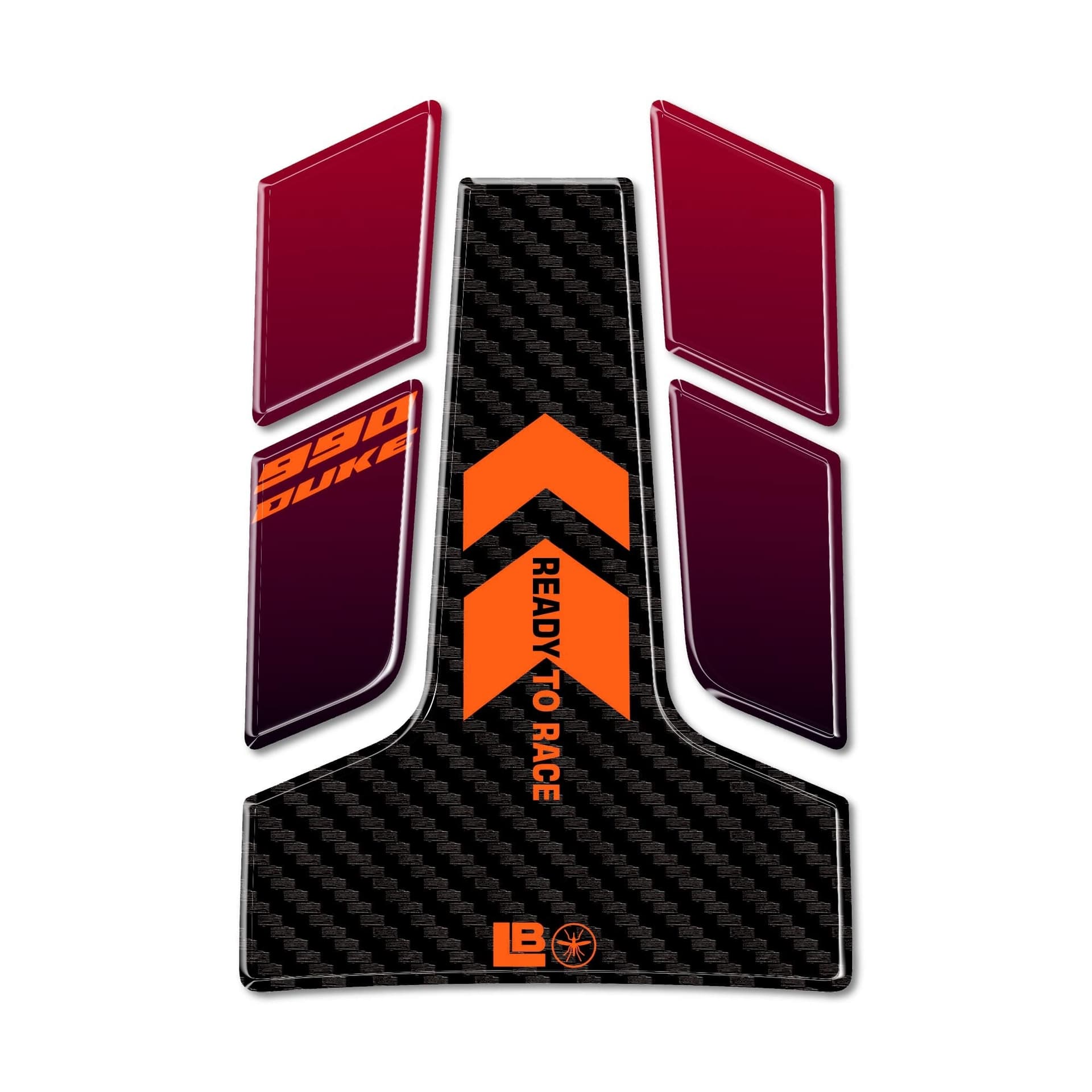 Adesivo Paraserbatoio 3D Protezione moto compatibile con KTM 990 Duke 2024-2025 in Paraserbatoio LabelBike - Bibbiano, commercioVirtuoso.it