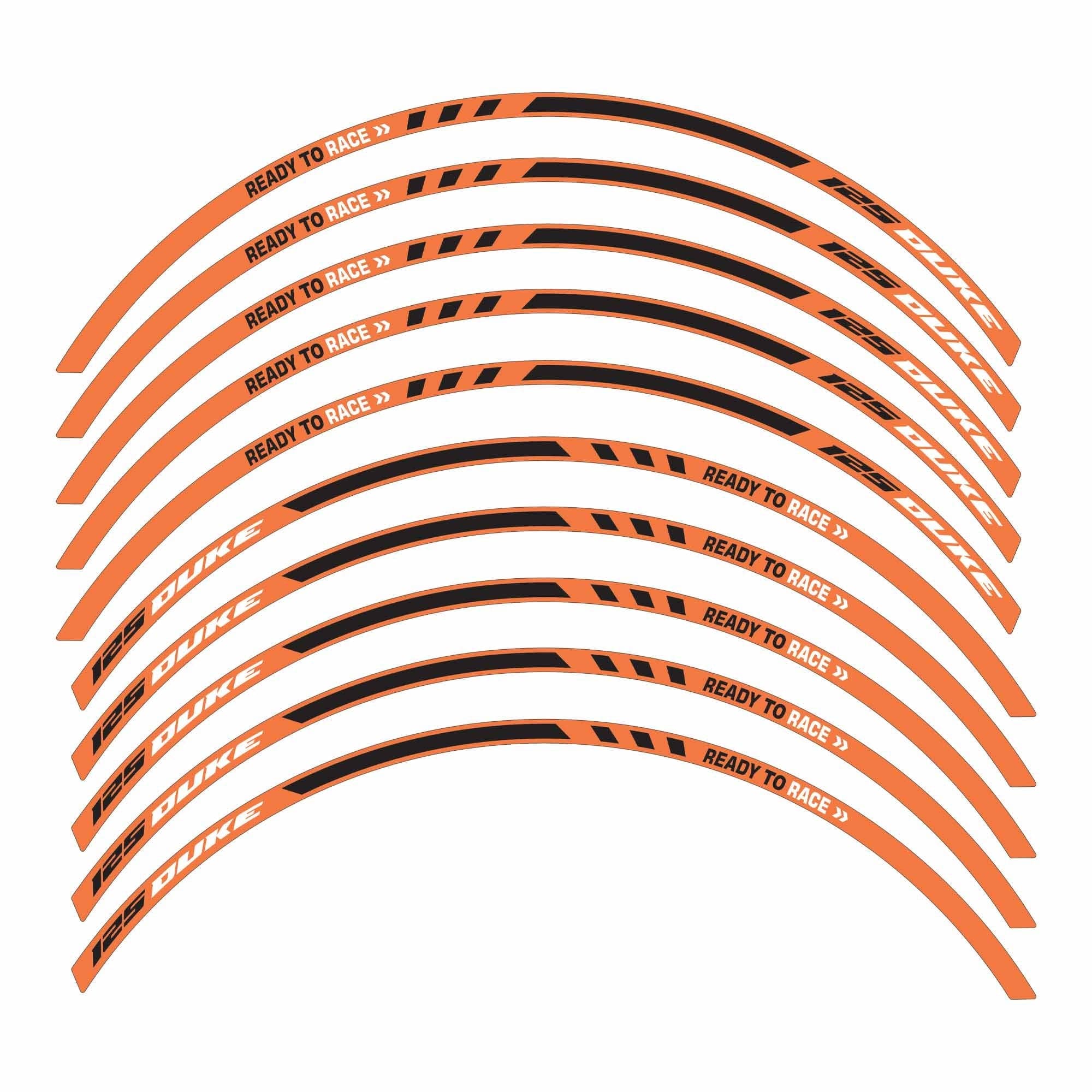 Strisce adesive per cerchi ruote adesivi moto compatibili con KTM Duke 125 in Decalcomanie adesivi e magneti LabelBike - Bibbiano, commercioVirtuoso.it