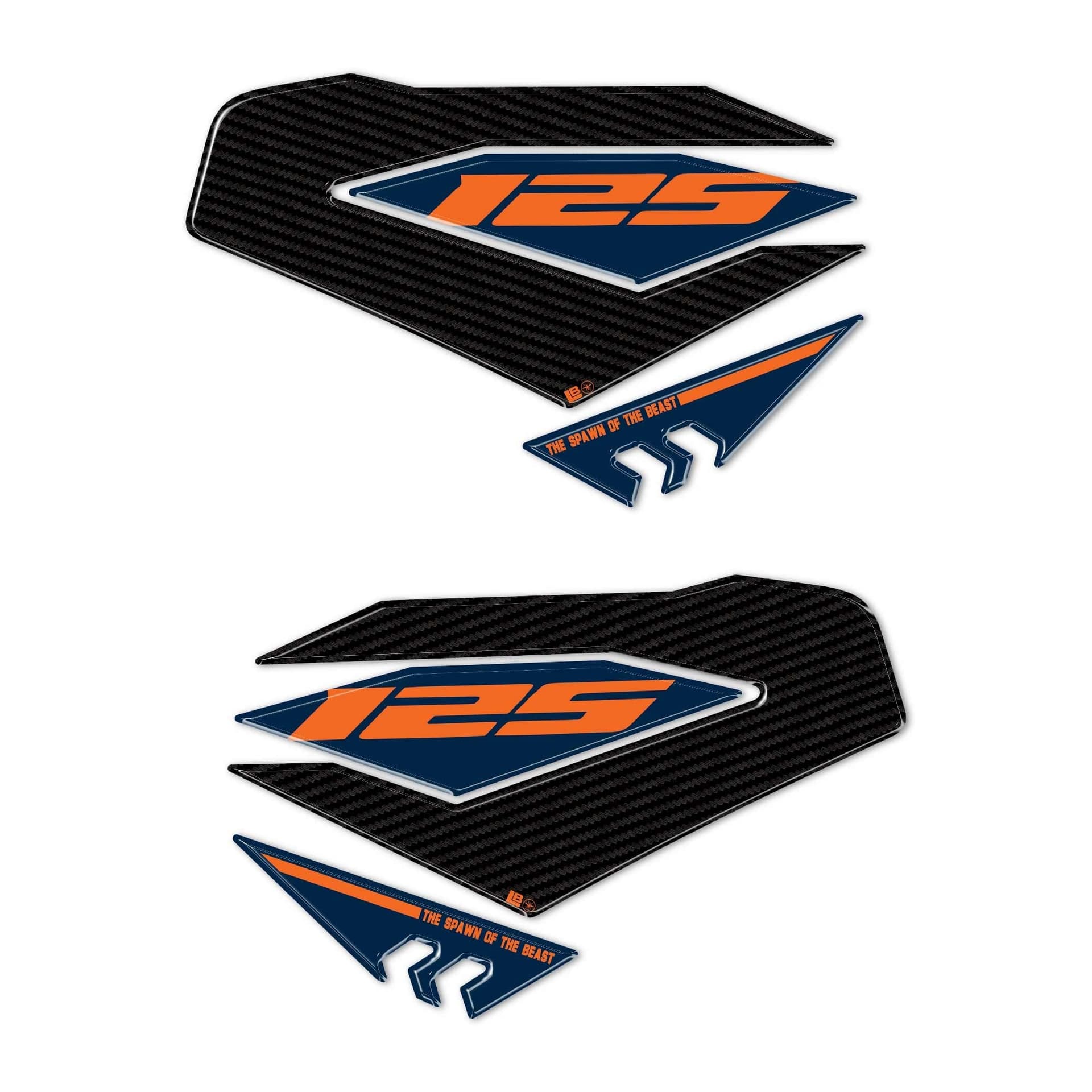 Adesivi 3D Protezioni laterali serbatoio compatibili con KTM 125 Duke 2024-2025 in Decalcomanie adesivi e magneti LabelBike - Bibbiano, commercioVirtuoso.it