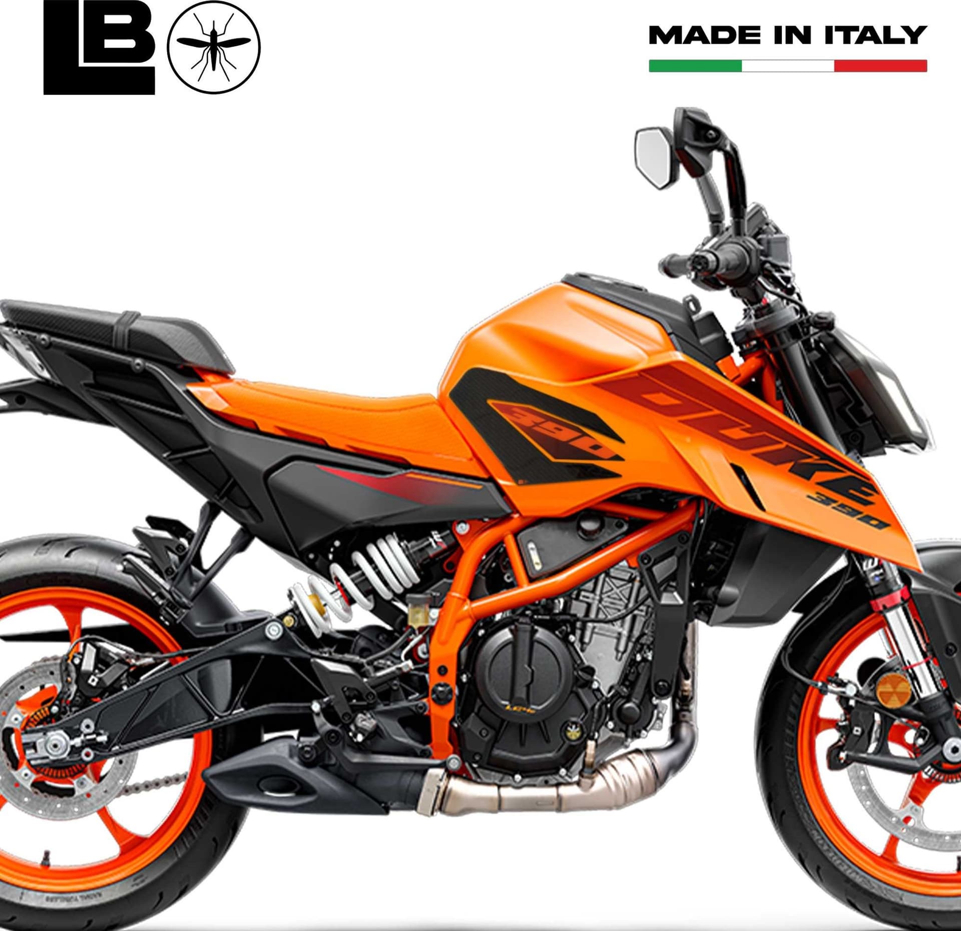 Adesivi 3D Protezioni laterali serbatoio compatibili con KTM 390 Duke 2024-2025 in Decalcomanie adesivi e magneti LabelBike - Bibbiano, commercioVirtuoso.it