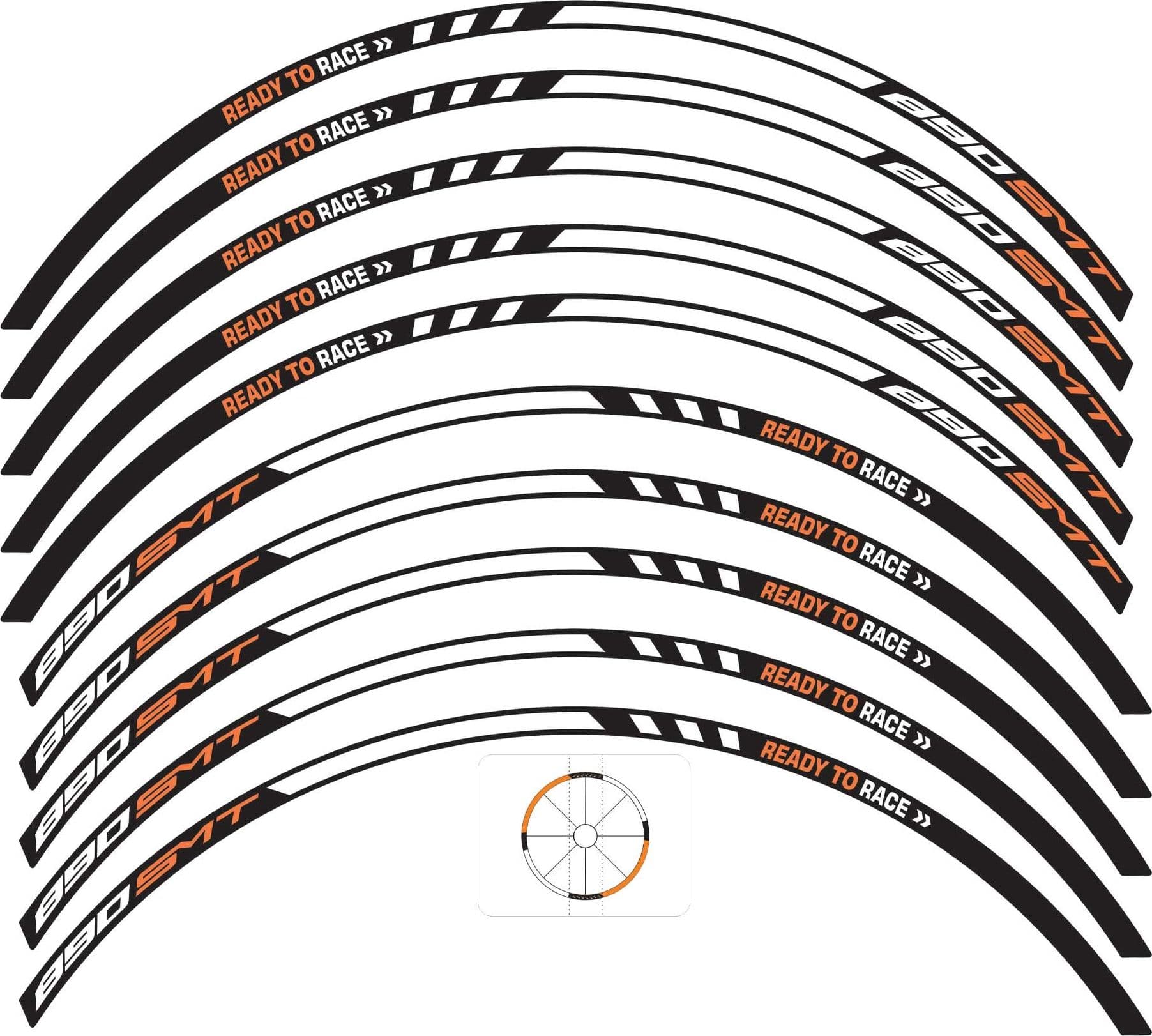 Strisce adesive per cerchi ruote adesivi moto compatibili con KTM 890 SMT 2025 in Decalcomanie adesivi e magneti LabelBike - Bibbiano, commercioVirtuoso.it
