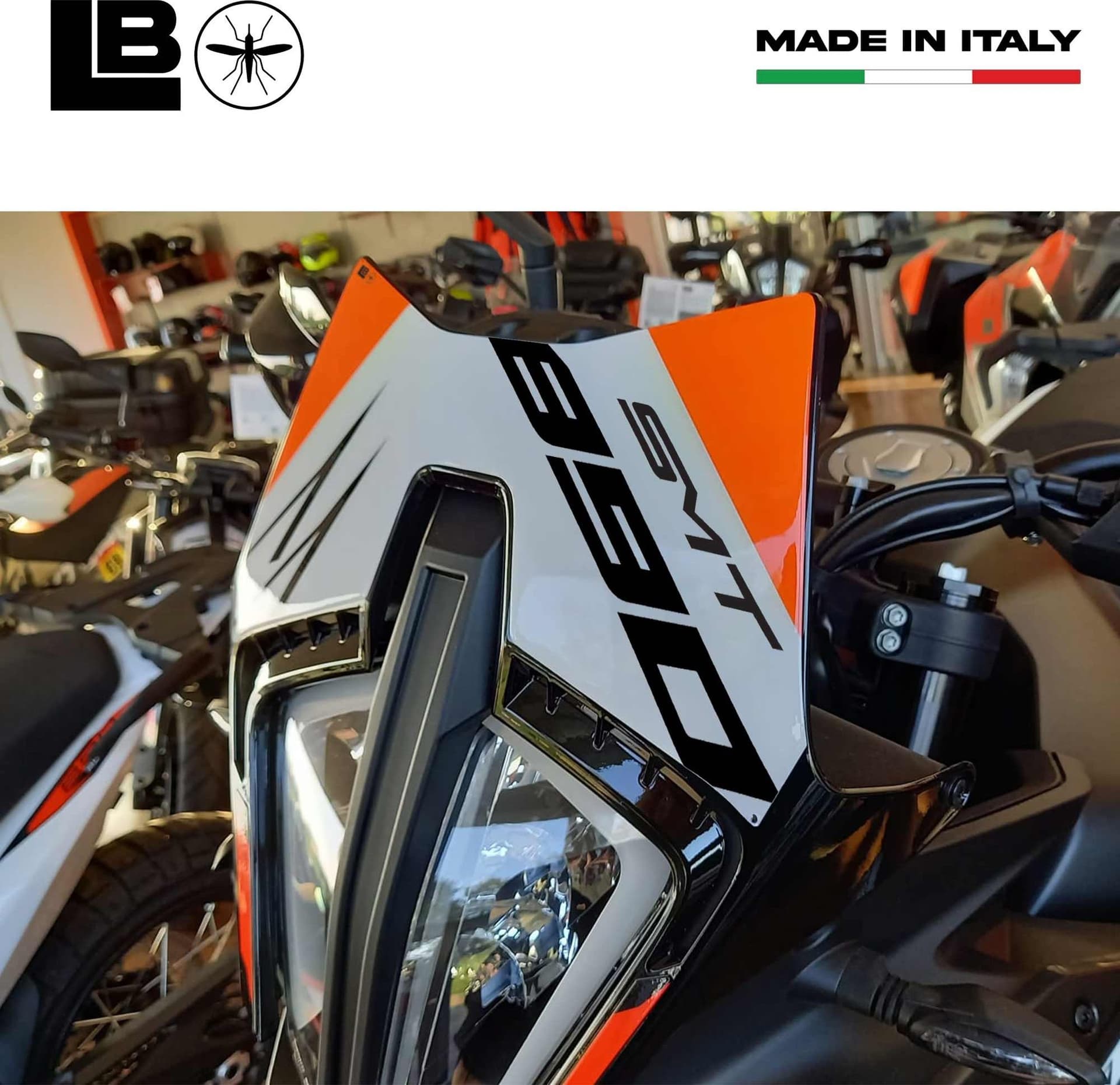 Adesivo 3D Protezione Frontale cupolino moto compatibile con KTM 890 SMT 2025 in Decalcomanie adesivi e magneti LabelBike - Bibbiano, commercioVirtuoso.it