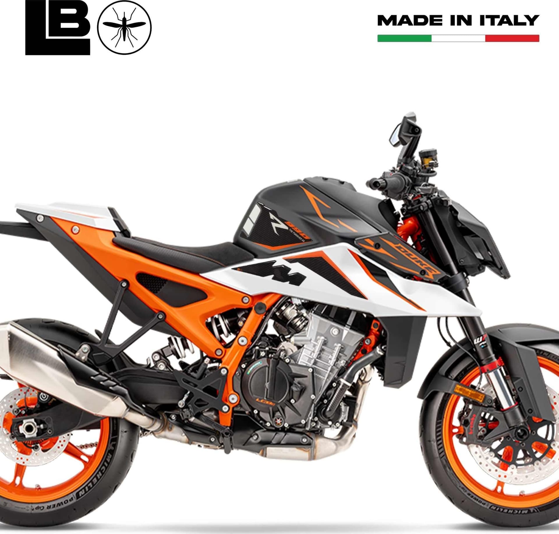 Protezioni laterali serbatoio Adesivi 3D compatibili con KTM 990 Duke R 2025 in Decalcomanie adesivi e magneti LabelBike - Bibbiano, commercioVirtuoso.it