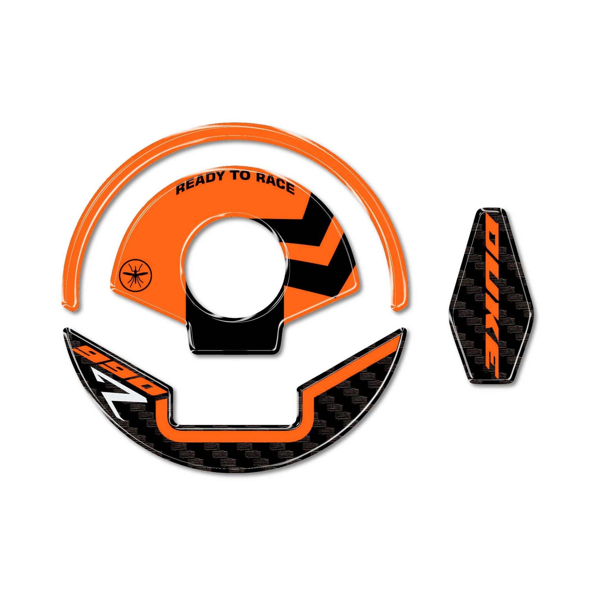 Adesivo Gel 3D Tappo serbatoio moto compatibile con KTM 990 Duke R 2025 in Decalcomanie adesivi e magneti LabelBike - Bibbiano, commercioVirtuoso.it