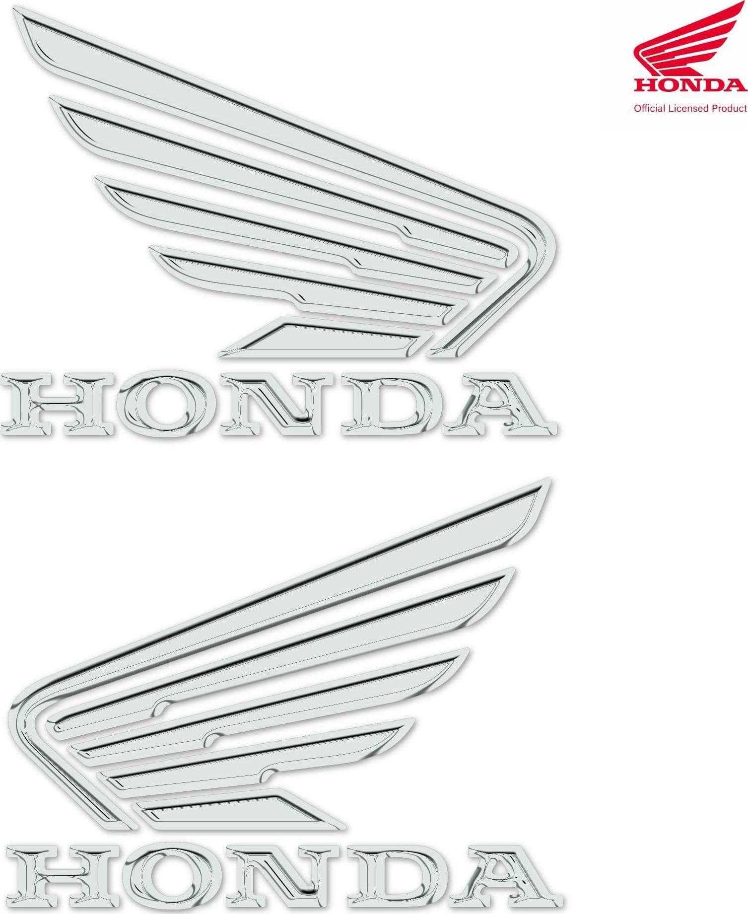 Adesivi 3D coppia di stemmi moto logo Honda ali cromate compatibili con Honda in Decalcomanie adesivi e magneti LabelBike - Bibbiano, commercioVirtuoso.it