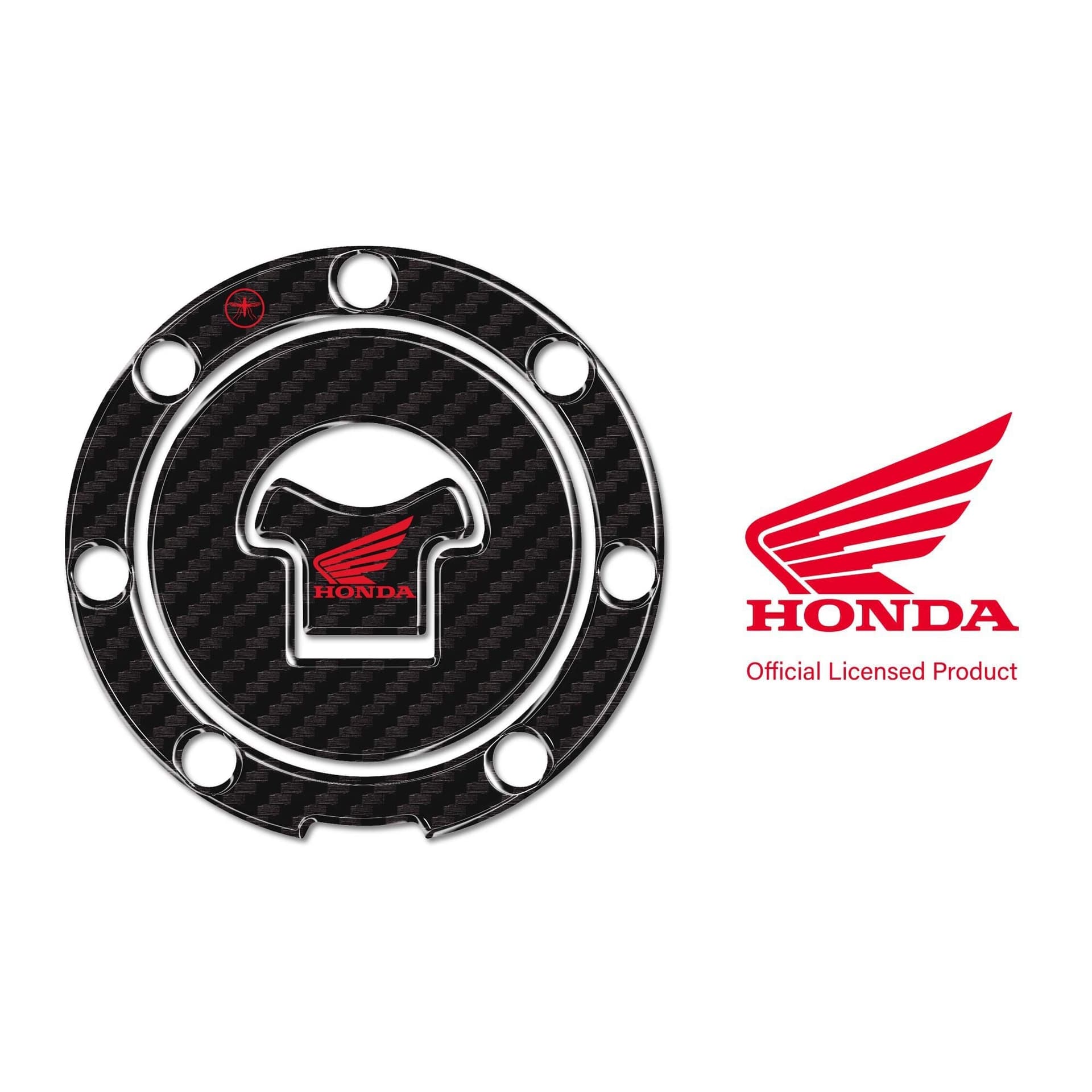 Adesivo Honda Protezione tappo serbatoio moto a 7 fori - Logo Honda Rosso in Paraserbatoio LabelBike - Bibbiano, commercioVirtuoso.it