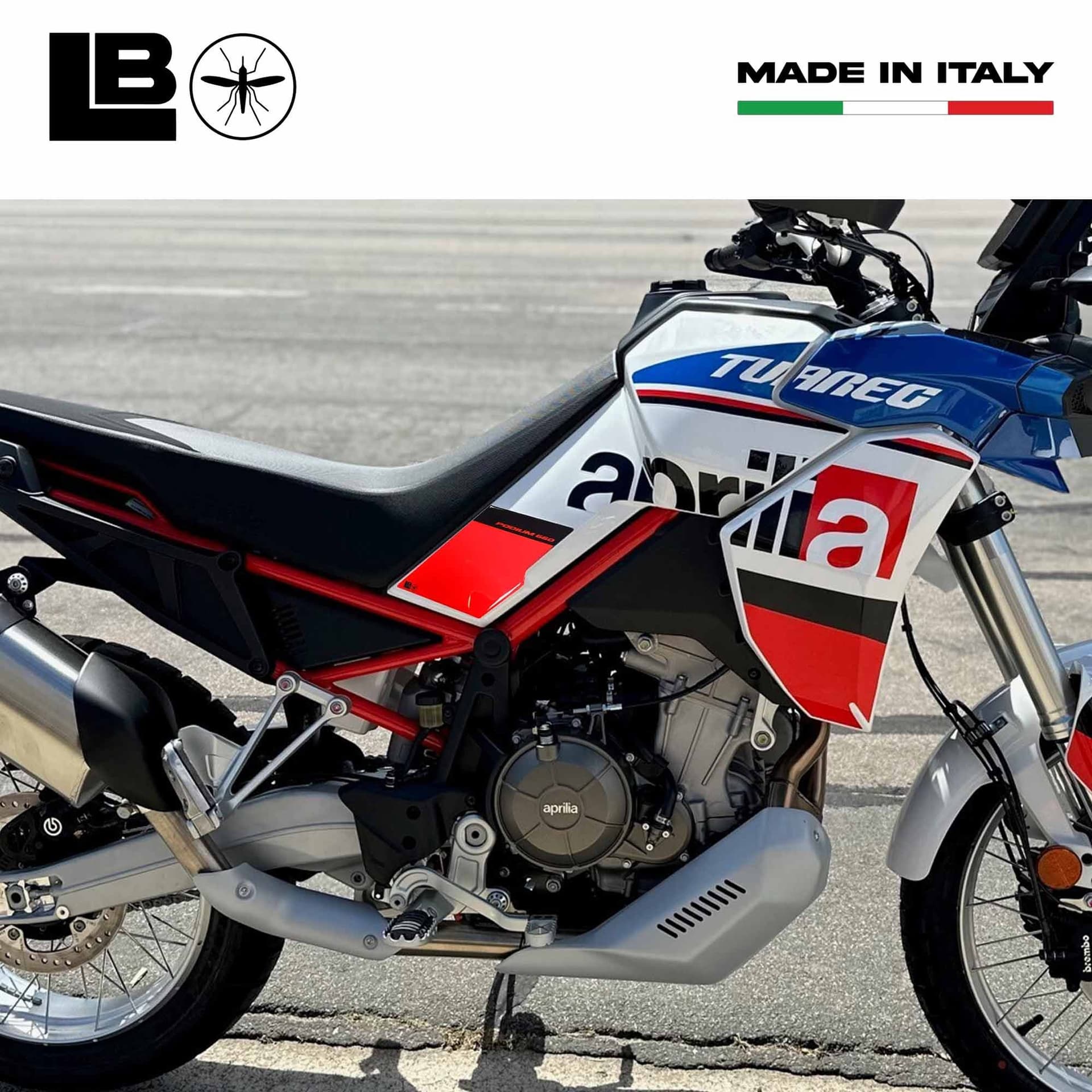 Adesivi 3D Protezioni Laterali moto compatibili con Aprilia Tuareg 660 Podium in Decalcomanie adesivi e magneti LabelBike - Bibbiano, commercioVirtuoso.it